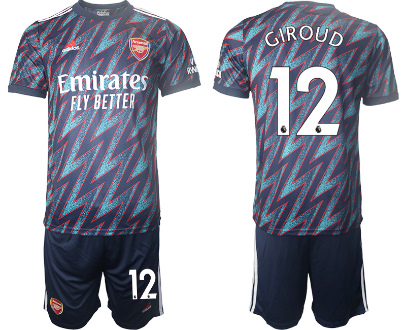 Men 2021-2022 Club Arsenal away blue #12 Soccer Jersey->arsenal jersey->Soccer Club Jersey